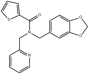 2-Thiophenecarboxamide,N-(1,3-benzodioxol-5-ylmethyl)-N-(2-pyridinylmethyl)-(9CI) 구조식 이미지