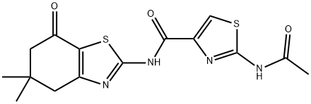 4-Thiazolecarboxamide,2-(acetylamino)-N-(4,5,6,7-tetrahydro-5,5-dimethyl-7-oxo-2-benzothiazolyl)-(9CI) 구조식 이미지
