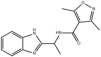 4-Isoxazolecarboxamide,N-[1-(1H-benzimidazol-2-yl)ethyl]-3,5-dimethyl-(9CI) Structure
