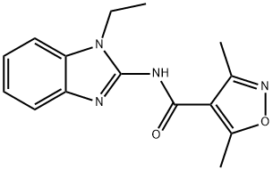 4-Isoxazolecarboxamide,N-(1-ethyl-1H-benzimidazol-2-yl)-3,5-dimethyl-(9CI) 구조식 이미지