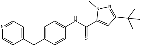 1H-Pyrazole-5-carboxamide,3-(1,1-dimethylethyl)-1-methyl-N-[4-(4-pyridinylmethyl)phenyl]-(9CI) Structure