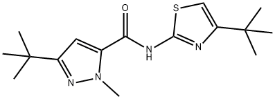 1H-Pyrazole-5-carboxamide,3-(1,1-dimethylethyl)-N-[4-(1,1-dimethylethyl)-2-thiazolyl]-1-methyl-(9CI) Structure