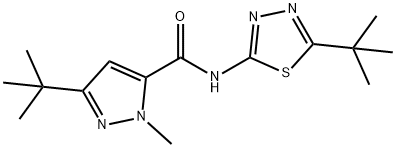 1H-Pyrazole-5-carboxamide,3-(1,1-dimethylethyl)-N-[5-(1,1-dimethylethyl)-1,3,4-thiadiazol-2-yl]-1-methyl-(9CI) 구조식 이미지