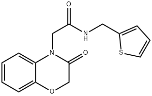 4H-1,4-Benzoxazine-4-acetamide,2,3-dihydro-3-oxo-N-(2-thienylmethyl)-(9CI) 구조식 이미지