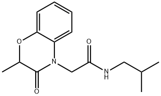 4H-1,4-Benzoxazine-4-acetamide,2,3-dihydro-2-methyl-N-(2-methylpropyl)-3-oxo-(9CI) 구조식 이미지