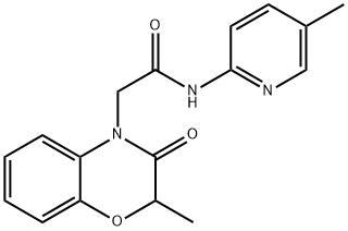 4H-1,4-Benzoxazine-4-acetamide,2,3-dihydro-2-methyl-N-(5-methyl-2-pyridinyl)-3-oxo-(9CI) Structure