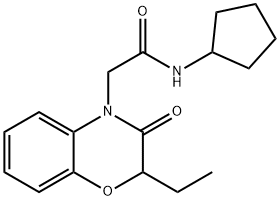 4H-1,4-Benzoxazine-4-acetamide,N-cyclopentyl-2-ethyl-2,3-dihydro-3-oxo-(9CI) 구조식 이미지