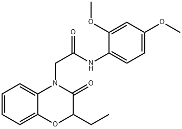 4H-1,4-Benzoxazine-4-acetamide,N-(2,4-dimethoxyphenyl)-2-ethyl-2,3-dihydro-3-oxo-(9CI) 구조식 이미지