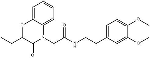 4H-1,4-Benzoxazine-4-acetamide,N-[2-(3,4-dimethoxyphenyl)ethyl]-2-ethyl-2,3-dihydro-3-oxo-(9CI) 구조식 이미지