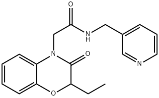 4H-1,4-Benzoxazine-4-acetamide,2-ethyl-2,3-dihydro-3-oxo-N-(3-pyridinylmethyl)-(9CI) 구조식 이미지