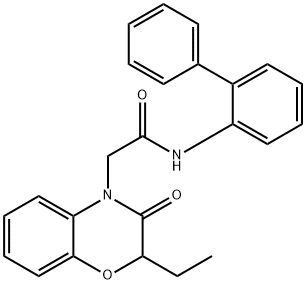 4H-1,4-Benzoxazine-4-acetamide,N-[1,1-biphenyl]-2-yl-2-ethyl-2,3-dihydro-3-oxo-(9CI) 구조식 이미지