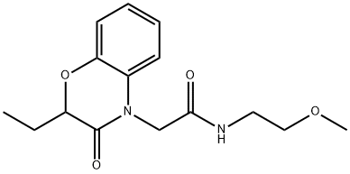 4H-1,4-Benzoxazine-4-acetamide,2-ethyl-2,3-dihydro-N-(2-methoxyethyl)-3-oxo-(9CI) 구조식 이미지