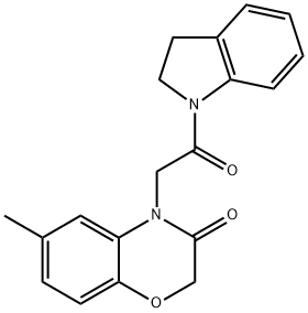 1H-Indole,1-[(2,3-dihydro-6-methyl-3-oxo-4H-1,4-benzoxazin-4-yl)acetyl]-2,3-dihydro-(9CI) 구조식 이미지