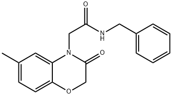 4H-1,4-Benzoxazine-4-acetamide,2,3-dihydro-6-methyl-3-oxo-N-(phenylmethyl)-(9CI) 구조식 이미지
