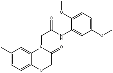 4H-1,4-Benzoxazine-4-acetamide,N-(2,5-dimethoxyphenyl)-2,3-dihydro-6-methyl-3-oxo-(9CI) 구조식 이미지