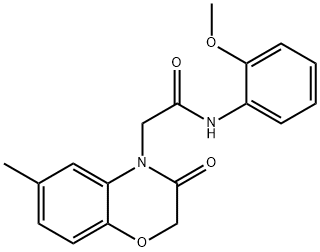 4H-1,4-Benzoxazine-4-acetamide,2,3-dihydro-N-(2-methoxyphenyl)-6-methyl-3-oxo-(9CI) 구조식 이미지
