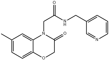 4H-1,4-Benzoxazine-4-acetamide,2,3-dihydro-6-methyl-3-oxo-N-(3-pyridinylmethyl)-(9CI) 구조식 이미지