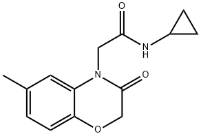 4H-1,4-Benzoxazine-4-acetamide,N-cyclopropyl-2,3-dihydro-6-methyl-3-oxo-(9CI) 구조식 이미지