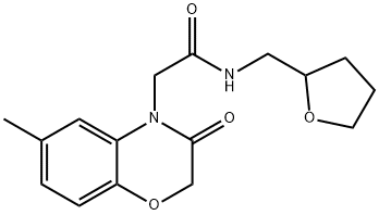 4H-1,4-Benzoxazine-4-acetamide,2,3-dihydro-6-methyl-3-oxo-N-[(tetrahydro-2-furanyl)methyl]-(9CI) 구조식 이미지