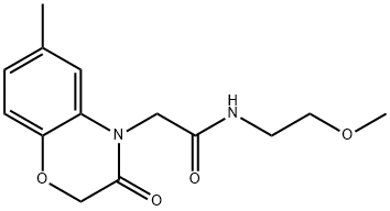 4H-1,4-Benzoxazine-4-acetamide,2,3-dihydro-N-(2-methoxyethyl)-6-methyl-3-oxo-(9CI) 구조식 이미지