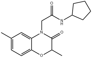 4H-1,4-Benzoxazine-4-acetamide,N-cyclopentyl-2,3-dihydro-2,6-dimethyl-3-oxo-(9CI) Structure