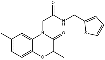 4H-1,4-Benzoxazine-4-acetamide,2,3-dihydro-2,6-dimethyl-3-oxo-N-(2-thienylmethyl)-(9CI) 구조식 이미지