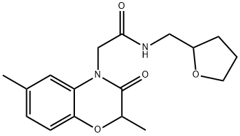 4H-1,4-Benzoxazine-4-acetamide,2,3-dihydro-2,6-dimethyl-3-oxo-N-[(tetrahydro-2-furanyl)methyl]-(9CI) 구조식 이미지