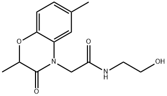 4H-1,4-Benzoxazine-4-acetamide,2,3-dihydro-N-(2-hydroxyethyl)-2,6-dimethyl-3-oxo-(9CI) 구조식 이미지