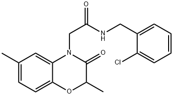 4H-1,4-Benzoxazine-4-acetamide,N-[(2-chlorophenyl)methyl]-2,3-dihydro-2,6-dimethyl-3-oxo-(9CI) 구조식 이미지