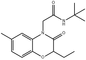 4H-1,4-Benzoxazine-4-acetamide,N-(1,1-dimethylethyl)-2-ethyl-2,3-dihydro-6-methyl-3-oxo-(9CI) 구조식 이미지