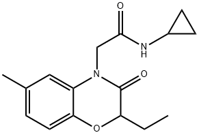 4H-1,4-Benzoxazine-4-acetamide,N-cyclopropyl-2-ethyl-2,3-dihydro-6-methyl-3-oxo-(9CI) 구조식 이미지