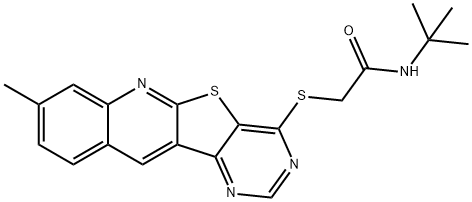 Acetamide, N-(1,1-dimethylethyl)-2-[(8-methylpyrimido[4,5:4,5]thieno[2,3-b]quinolin-4-yl)thio]- (9CI) 구조식 이미지