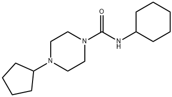 1-피페라진카복사미드,N-사이클로헥실-4-사이클로펜틸-(9CI) 구조식 이미지