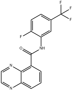 5-Quinoxalinecarboxamide,N-[2-fluoro-5-(trifluoromethyl)phenyl]-(9CI) Structure