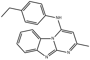 Pyrimido[1,2-a]benzimidazol-4-amine, N-(4-ethylphenyl)-2-methyl- (9CI) 구조식 이미지