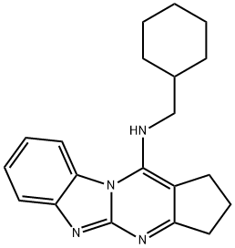 1H-Cyclopenta[4,5]pyrimido[1,2-a]benzimidazol-11-amine,N-(cyclohexylmethyl)-2,3-dihydro-(9CI) 구조식 이미지