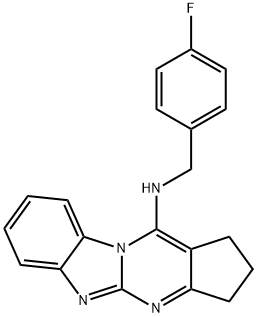 1H-Cyclopenta[4,5]pyrimido[1,2-a]benzimidazol-11-amine,N-[(4-fluorophenyl)methyl]-2,3-dihydro-(9CI) Structure