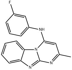 Pyrimido[1,2-a]benzimidazol-4-amine, N-(3-fluorophenyl)-2-methyl- (9CI) Structure