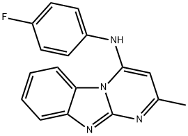 Pyrimido[1,2-a]benzimidazol-4-amine, N-(4-fluorophenyl)-2-methyl- (9CI) 구조식 이미지