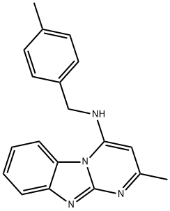 Pyrimido[1,2-a]benzimidazol-4-amine, 2-methyl-N-[(4-methylphenyl)methyl]- (9CI) Structure