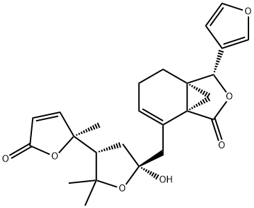 (3R)-4,5-Dihydro-3β-(3-furyl)-7-[[(2S,4S)-4-[(2S)-2,5-dihydro-2-methyl-5-oxofuran-2-yl]-2-hydroxy-5,5-dimethyltetrahydrofuran-2-yl]methyl]-3aβ,7aβ-methanoisobenzofuran-1(3H)-one Structure