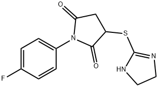 2,5-Pyrrolidinedione,3-[(4,5-dihydro-1H-imidazol-2-yl)thio]-1-(4-fluorophenyl)-(9CI) 구조식 이미지
