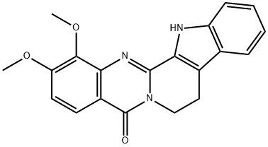 Indolo[2,3:3,4]pyrido[2,1-b]quinazolin-5(7H)-one,  8,13-dihydro-1,2-dimethoxy- 구조식 이미지