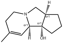 1H-Cyclopent[a]indolizin-9b(6H)-ol,2,3,3a,4,7,9a-hexahydro-8-methyl-,(3aR,9aR,9bS)-rel-(9CI) 구조식 이미지