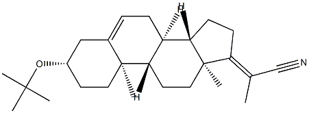 3β-(1,1-Dimethylethoxy)pregna-5,17(20)-diene-20-carbonitrile Structure