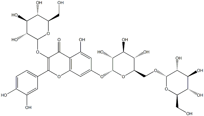 Quercetin-3-O-b-D-glucose-7-O-b-D-gentiobiosiden 구조식 이미지
