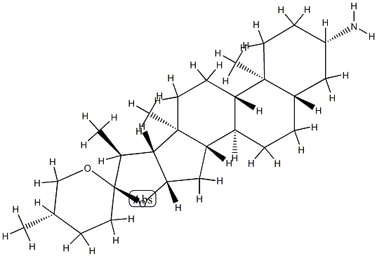 (25S)-5α-스피로스탄-3β-아민 구조식 이미지