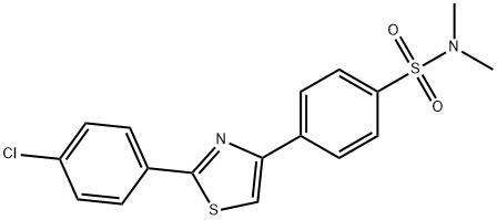 4-[2-(4-chlorophenyl)-1,3-thiazol-4-yl]-N,N-dimethylbenzenesulfonamide 구조식 이미지