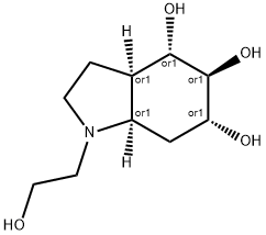 1H-Indole-4,5,6-triol, octahydro-1-(2-hydroxyethyl)-, (3aR,4S,5S,6R,7aR)-rel- (9CI) 구조식 이미지