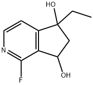 5H-Cyclopenta[c]pyridine-5,7-diol,5-ethyl-1-fluoro-6,7-dihydro-(9CI) 구조식 이미지